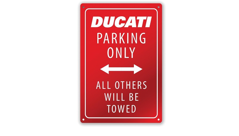 Ducati Parking Metal Plate 20x30cm